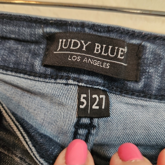 Judy Blue Dark Wash Skinny Jeans, Size 5/27 - Picture 3 of 5